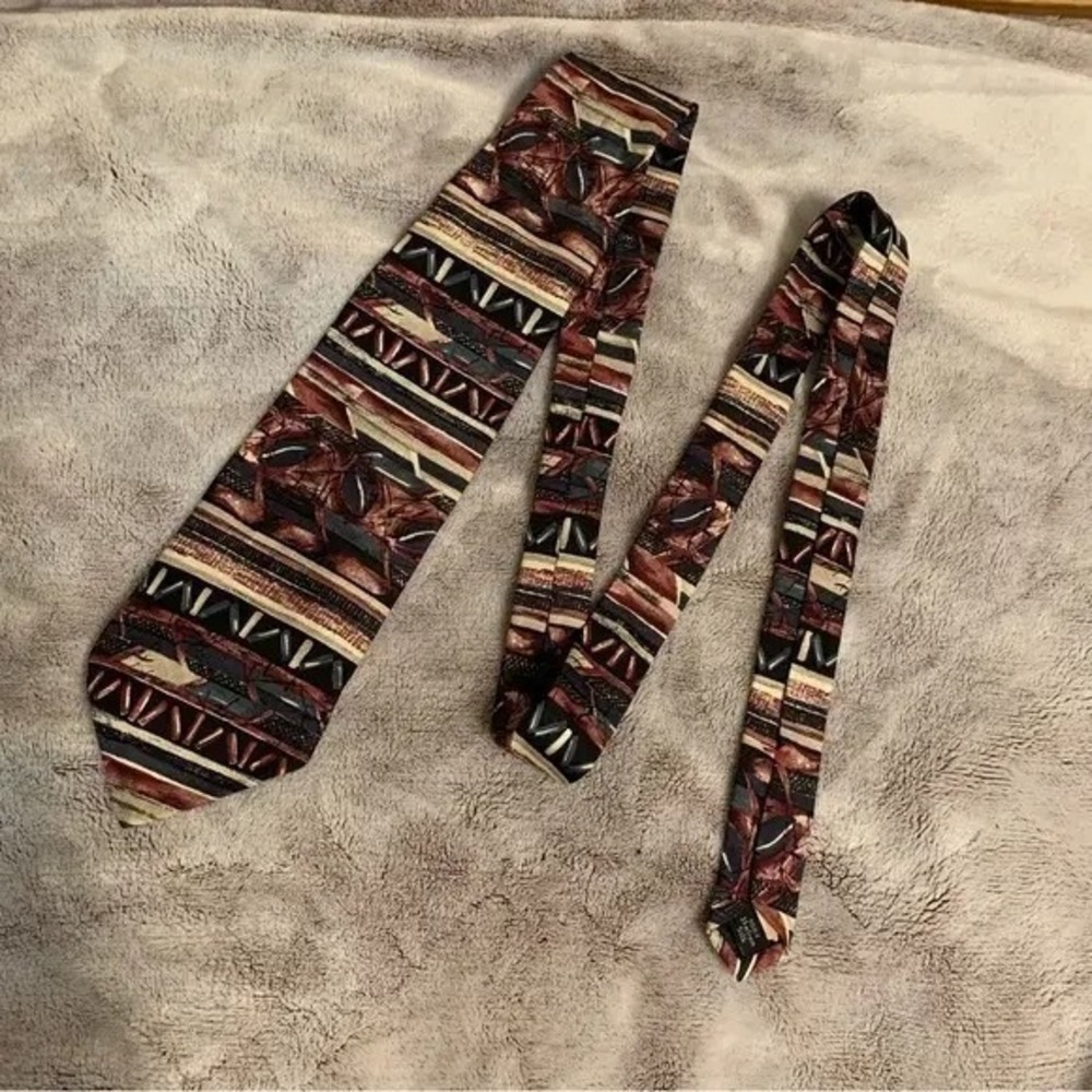 Loosen Up by‎ Superba Necktie Italian Silk Abstract Patterned Men's Tie Vintage